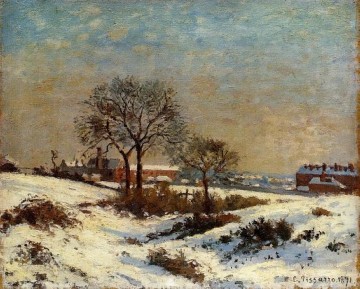 カミーユ・ピサロ Painting - 雪の下の風景 アッパー・ノーウッド 1871年 カミーユ・ピサロ